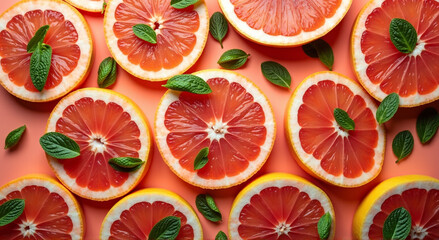 Sticker - citrus background