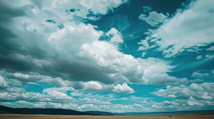 Wall Mural - Scenic view of cloudy sky in nature s wide open space