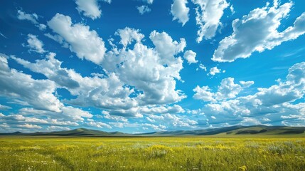 Wall Mural - Scenic view of cloudy sky in nature s wide open space