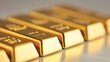 © Arthur Constantine - Crafted Perfection: Closeup of Detailed Gold Bar Edges with Investment Assets Copy Space, Selective Focus, Ultra HD