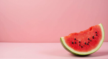 Canvas Print - slice of watermelon on table