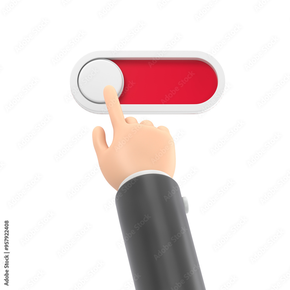 Transparent Backgrounds Mock-up. 3d render,cartoon character hand ...