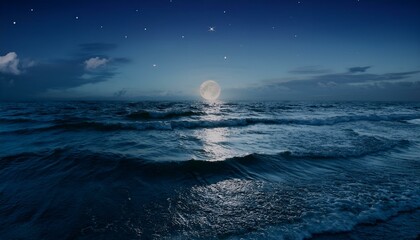 Wall Mural - moon and sea