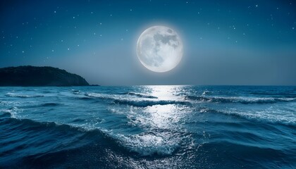 Wall Mural - moonlight over the sea