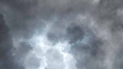 Wall Mural - stormy sky, lightning in the gray clouds.