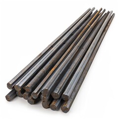 Durable Steel Rebars for Reinforcement isolated 