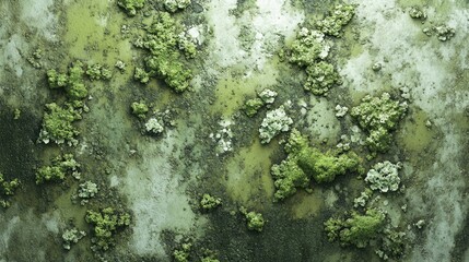 Sticker - 3D rendering of algae formation on a wall resulting from heavy rainfall featuring a macro perspective suitable for background or wallpaper use