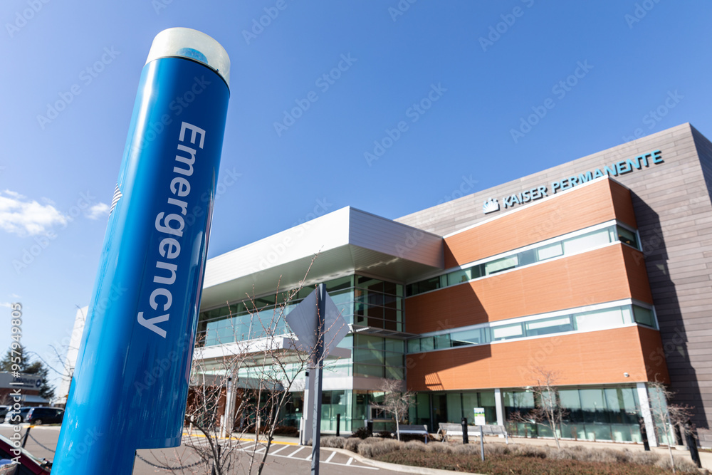 Hasiers Sign Beaverton, Oregon, USA - March 7, 2024 - Kaiser Permanente hospital ...