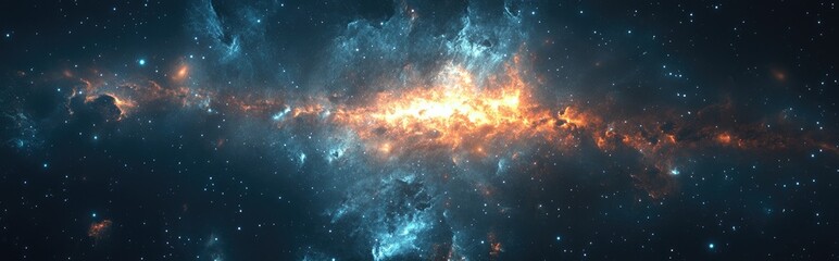 Aufkleber - Universal cosmos background in 3D cartoon rendering