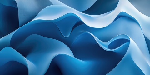Leinwandbilder - Blue abstract background featuring a 3D cartoon rendering
