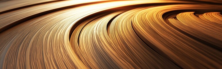 Leinwandbilder - Concentric abstract background featuring a wood texture in 3D cartoon rendering