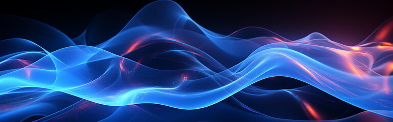 Wall Mural - abstract smooth blue wave gradient background design template