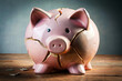© thanakrit - Broken Piggy Bank, Financial Crisis, Savings Loss, Empty Piggy Bank, Financial Ruin.