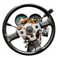 Wall Mural - Car steering column 