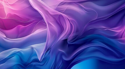 Abstract Wavy Pattern in Shades of Purple and Blue