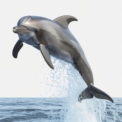 two dolphins jumping