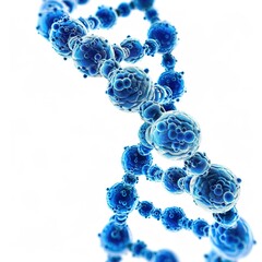 Sticker - Image of molecular blue dna strand structure 