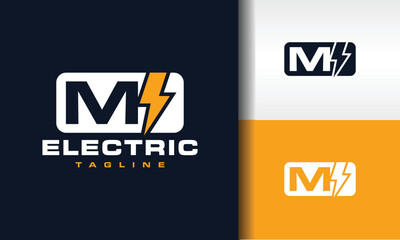 letter M electric logo