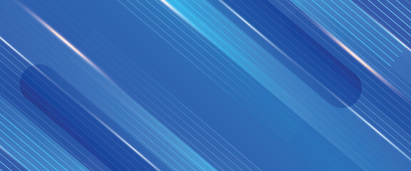 abstract blue technology particles lines mesh banner background.eps10