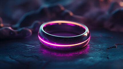 stock purple neon ring