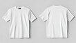 © Studios - Mockup of white oversize tshirt with front and back views