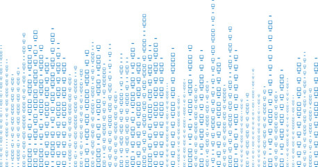 Binary code abstract matrix white background with binary computer code.