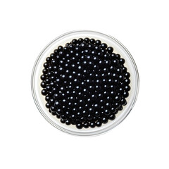 Wall Mural - beluga caviar top view on white background