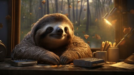 International Sloth Day October 20 Generative AI