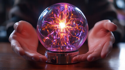 Experience the wonder of the plasma ball—where magic meets science! Place your hands near the crystal and watch as lightning-like tendrils dance and react to your touch. It’s a mesmerizing blend of en