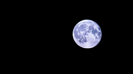 full moon, harvest moon, blue moon, new moon sky only, zoomed in time lapse with crater detail