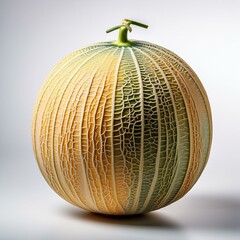 melon isolated on white background, square food photography