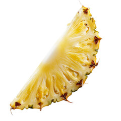 Poster - Pineapple slice in the air isolated on white or transparent background