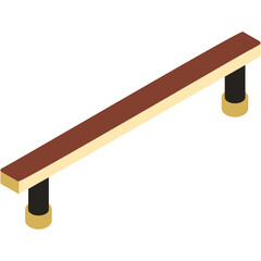 Canvas Print - Balance Beam Illustration