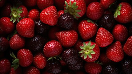 Wall Mural - strawberries in the market