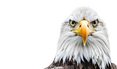 Bald eagle on white background. 