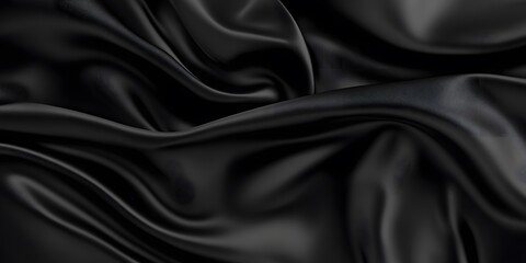 Wall Mural - black satin background