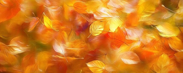 Wall Mural - Heights Fall - Embracing Autumn's Warm Tones with Swirling Leaves in Crisp Air