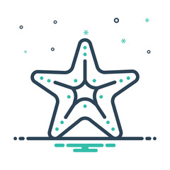 Wall Mural - Mix icon for sea star