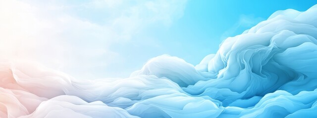 Wall Mural -  A blue and white background with clouds and a blue sky in the middle