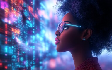 African American woman Coco in a 3D illustration