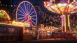 © zaen_studio - Illuminated Amusement Park at Night