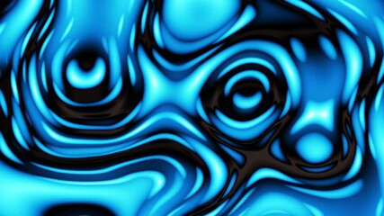Aufkleber - Floating abstract lava bubbles on a dark black background. Looping 4k