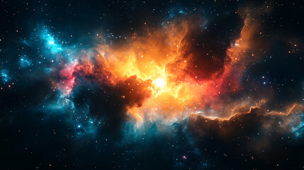 nebula gas cloud in deep outer space