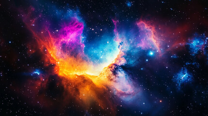 Wall Mural - nebula gas cloud in deep outer space