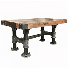 Wall Mural - Luxury Industrial dining wood tables