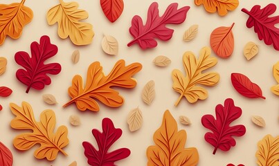 Sticker - The leaves are arranged in a way that creates a sense of depth and texture