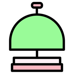 Sticker - alarm bell hotel Filled Outline Icon