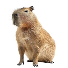 Canvas Print - capybara isolated on transparent background,transparency isolated on white 