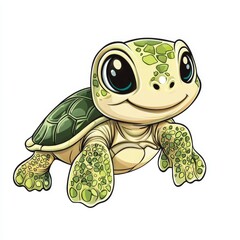 Wall Mural - vector graphic of a turtle