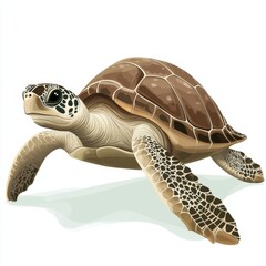 Wall Mural - vector graphic of a turtle